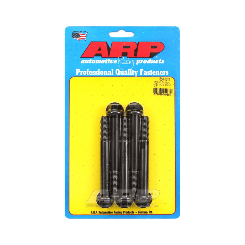 Set de șuruburi și piulițe universale ARP M12 x 1,50 – șuruburi hexagonale cu finisaj negru oxidat (x5) - ARP-664-1011 - 664-1011 - 3666618196169